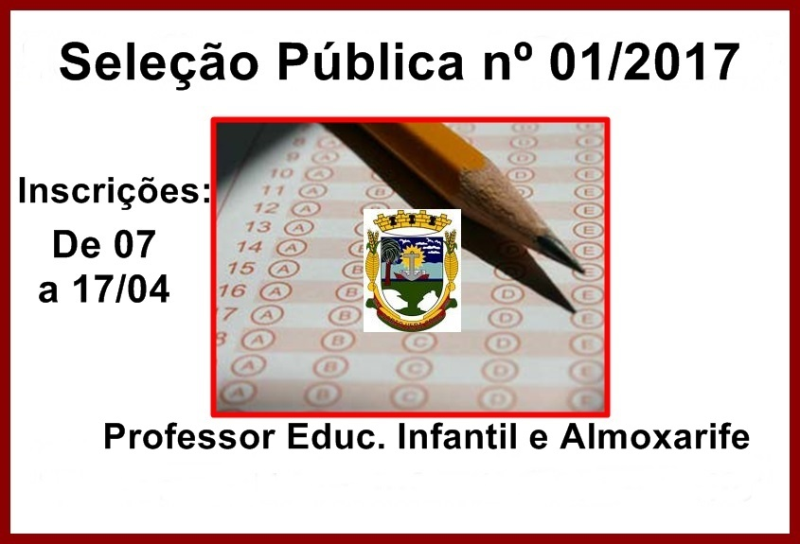 Inscrições abertas para seleção!